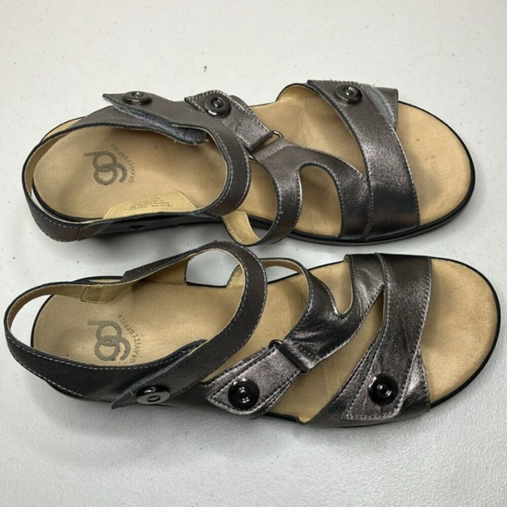 Gravity Defyer Leather Wedge Slingback Comfort Sandals - Picture 6 of 10